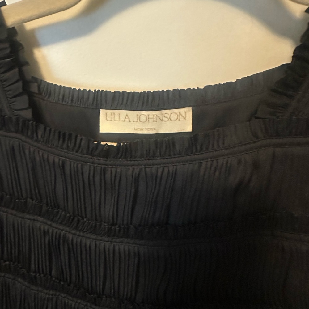 Ulla Johnson Black Pintuck Sleeveless dress worn once